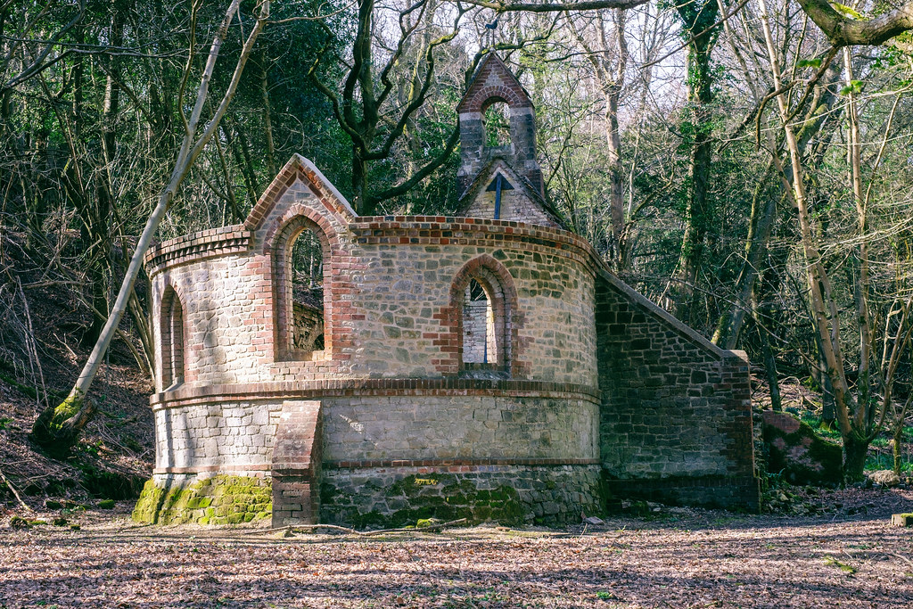 Bedham abandoned church path Sussex